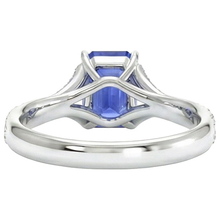 Afbeelding in Gallery-weergave laden, Witgoud Natuurlijke uit de aarde gewonnen Diamant &amp; Smaragdslijpsel Sri Lankaanse Saffier Ring 5.25 Karaat
