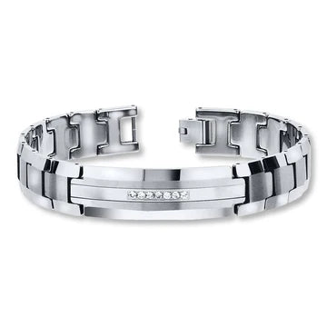 Witgouden 14K Ronde Echt Diamanten Armband Heren Sieraden 1,05 Karaat