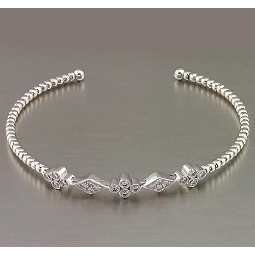 Witgouden Echt Diamanten Armband Bezel Set 1,50 Karaat Dames Sieraden