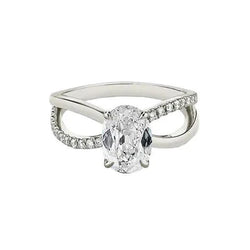 Natuurlijke Diamanten Ring 3.65ct - Witgoud 14K
