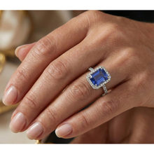 Afbeelding in Gallery-weergave laden, echte round diamant 4karaat ring op wit
