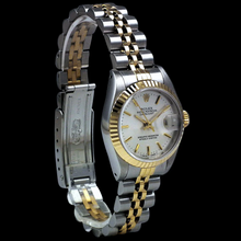 Afbeelding in Gallery-weergave laden, Witte stok wijzerplaat Datumjust Rolex dameshorloge roestvrij staal &amp; goud Rolex
