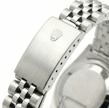 Afbeelding in Gallery-weergave laden, Witte Romeinse wijzerplaat, datum, diamanten armband, Rolex dameshorloge
