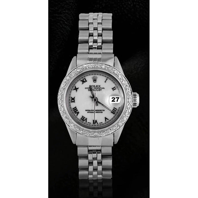 Witte Romeinse wijzerplaat Rolex