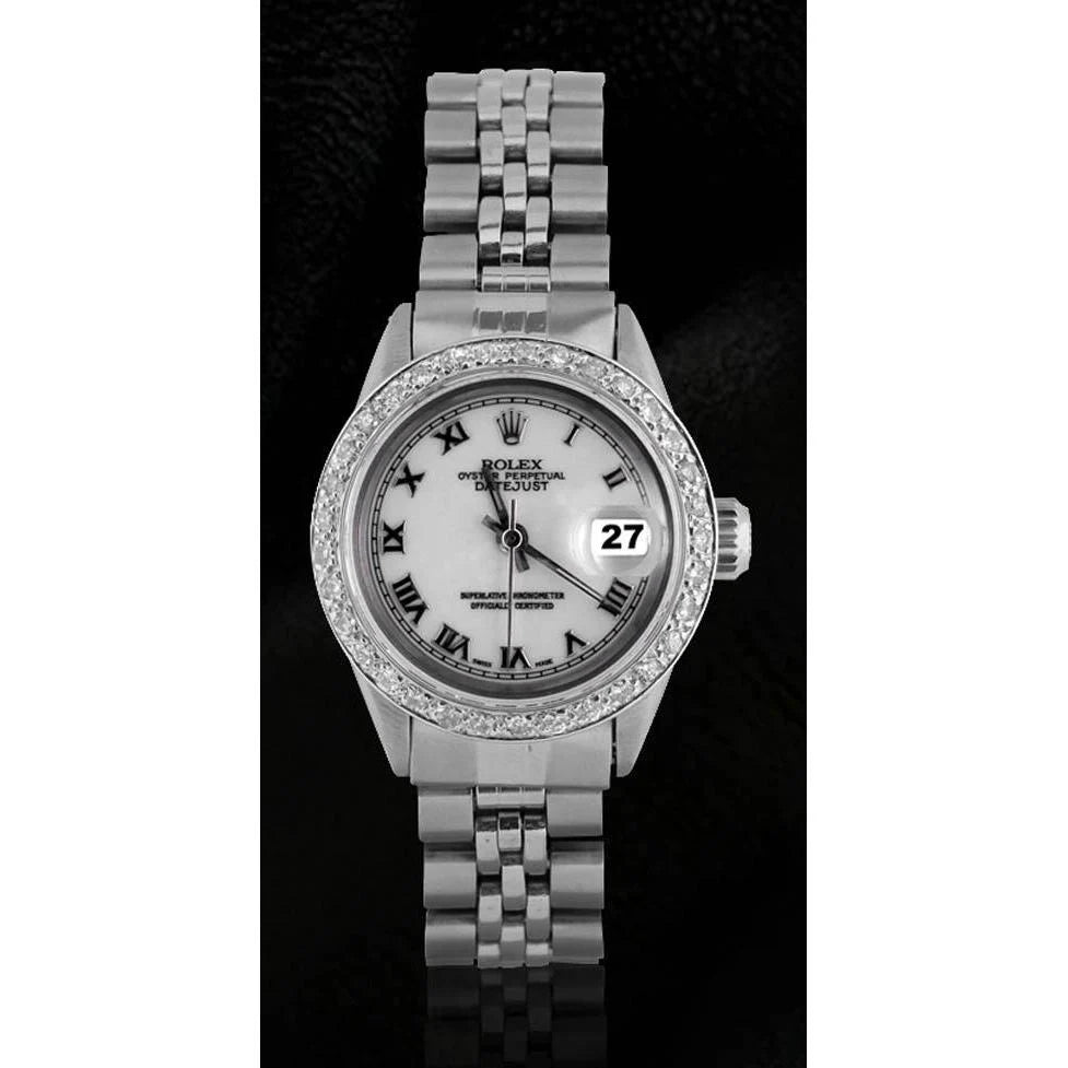 Witte Romeinse wijzerplaat Rolex