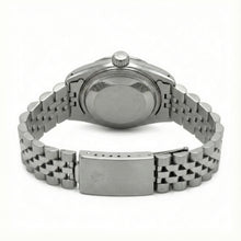 Afbeelding in Gallery-weergave laden, Witte lichtgevende wijzerplaat Rolex Datumjust roestvrij staal horloge gecanneleerde lunette Datumjust
