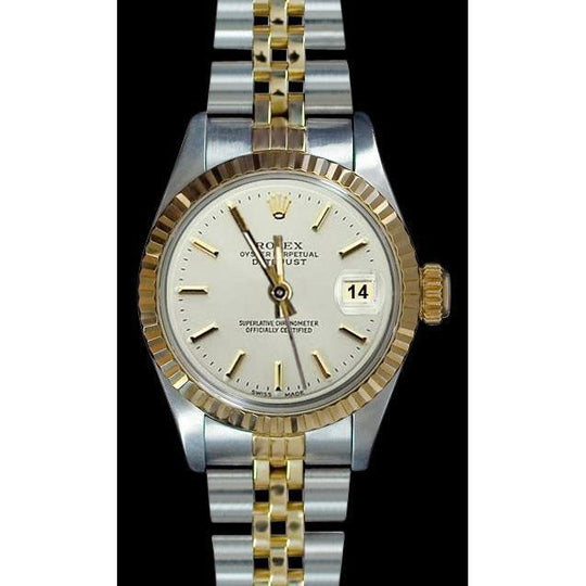 Witte stok wijzerplaat Rolex
