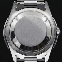 Afbeelding in Gallery-weergave laden, Witte wijzerplaat aangepaste diamant grote rand Rolex Datumjust horloge roestvrij staal

