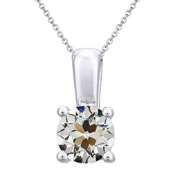 3 karaat Diamant Hanger Halsketting in 14K Witgoud