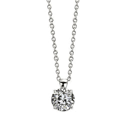 Druppel Hanger 14 Karaat Witgoud – Fijne Diamant Antiek Cushion