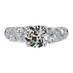 Diamant Filigraan Verlovingsring 2 karaat in 14K Witgoud