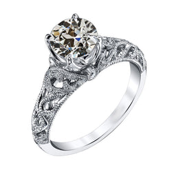 Diamant Verlovingsring – Oud Europese Slijpvorm 2 karaat 14K