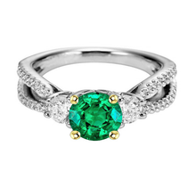 Afbeelding in Gallery-weergave laden, Fijne Smaragd Edelsteen Ring – hoofdaanzicht
