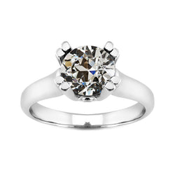 Tijdloos Fijne Diamant Solitaire Ring 2,50 karaat – 14K Witgoud
