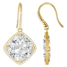 Afbeelding in Gallery-weergave laden, Fijne Diamant Oorhangers 11,50 karaat 14K Geelgoud – vooraanzicht

