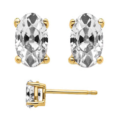 14K Geelgoud Diamant Oorhangers – 9-karaat Antiek Cushion