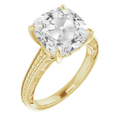 5 karaat Diamant Solitaire Ring in 14K Geelgoud