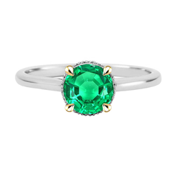 GIA-Gecertificeerd Fijne Smaragd Gekleurde Steen Ring 2,50