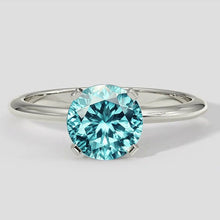Afbeelding in Gallery-weergave laden, Zeldzame Paraiba Toermalijn Ring Solitaire
