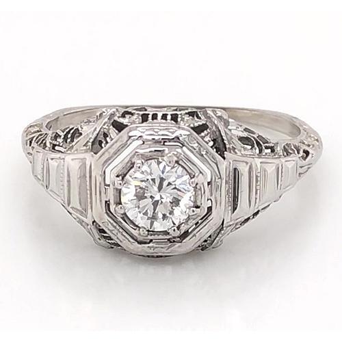 Zeshoekige Echt Diamanten Ring