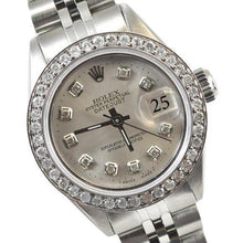 Afbeelding in Gallery-weergave laden, Zilveren diamanten Rolex
