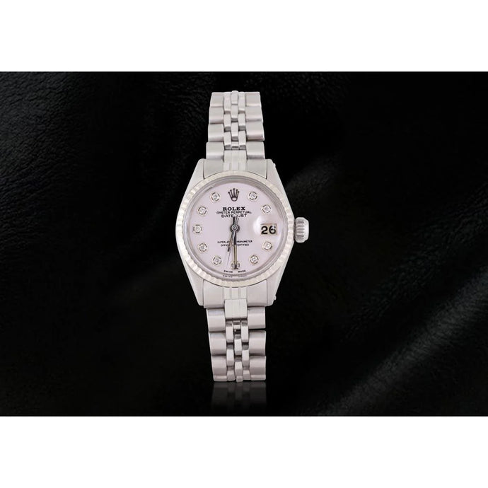Zilveren diamanten Rolex