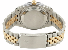 Afbeelding in Gallery-weergave laden, Zilveren diamanten wijzerplaat lunette Rolex Datum herenhorloge Jubileum-armband van roestvrij staal
