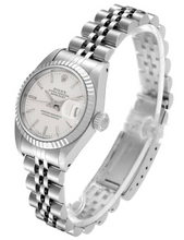 Afbeelding in Gallery-weergave laden, Zilveren wijzerplaat Rolex Lady-Datejust 26 mm roestvrij stalen horloge
