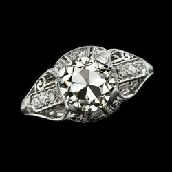 Zoals Edwardian Jewelry Round Natuurlijk Diamond Old Mine Cut Gold Ring voor dames