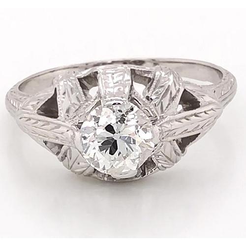 Zoals Edwardiaanse Sieraden Echt Diamanten Verlovingsring Milgrain Griffenzetting