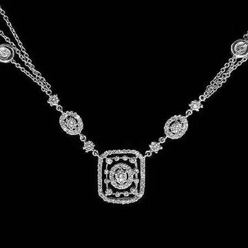 Zoals La Belle Epoque Jewelry F VVS1 Briljant Geslepen Echt Diamanten Dames Halsketting