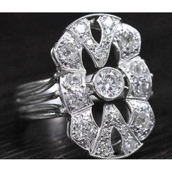 Zoals La Belle Epoque Sieraden Echt Diamond Vintage Style Ring 2 Karaat