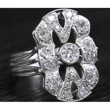 Zoals La Belle Epoque Sieraden Echt Diamond Vintage Style Ring 2 Karaat