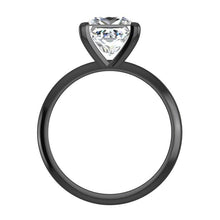 Afbeelding in Gallery-weergave laden, Zwart Gouden Prinses Echt Diamanten Solitaire Ring 2,50 Karaat
