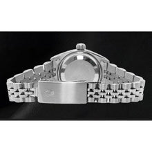 Afbeelding in Gallery-weergave laden, Zwarte diamanten wijzerplaat Jubilee armband Rolex horloge van roestvrij staal

