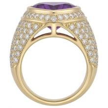 Afbeelding in Gallery-weergave laden, Amethist Sieraadsteen Ring – achteraanzicht
