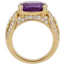 Afbeelding in Gallery-weergave laden, Amethist Sieraadsteen Ring – profielaanzicht
