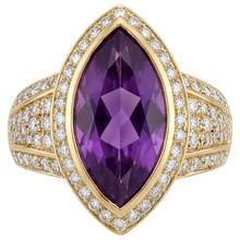 Afbeelding in Gallery-weergave laden, Amethist Sieraadsteen Ring – hoofdaanzicht
