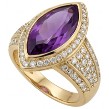Afbeelding in Gallery-weergave laden, Luxe Amethist Sieraadsteen Ring 9,50 karaat – vooraanzicht
