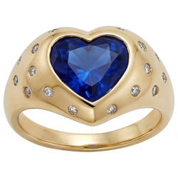 Luxe VVS Blauwe Saffier Gekleurde Steen Ring – 3,50 karaat 14K