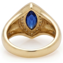 Afbeelding in Gallery-weergave laden, Blauwe Saffier Sieraadsteen Ring – bovenaanzicht
