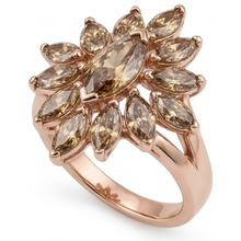 Afbeelding in Gallery-weergave laden, Briljant Ring 4 karaat 14K Rosé Goud – zijaanzicht

