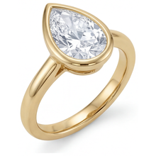 Afbeelding in Gallery-weergave laden, Solitaire Verlovingsring 14K Geelgoud met Briljant – vooraanzicht
