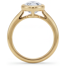 Afbeelding in Gallery-weergave laden, Solitaire Verlovingsring 14K Geelgoud met Briljant – hoekaanzicht
