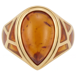 Heren Handgemaakt Citrien Edelsteen Ring 10,50 karaat