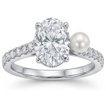 Afbeelding in Gallery-weergave laden, Verfijnd Solitaire Ring met Accenten 3 karaat – hoofdaanzicht
