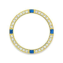 18 Karaat Geelgoud VVS Zuiverheid Blauwe Saffier Horloge 2,50