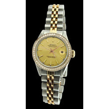 Afbeelding in Gallery-weergave laden, dame Champagne Stok Rolex-wijzerplaat Roestvrij staal en gouden jubileumarmband

