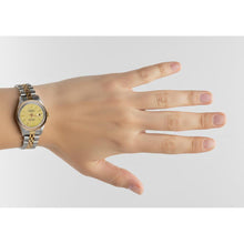 Afbeelding in Gallery-weergave laden, dame Horloge Champagne Stok wijzerplaat Rolex Rand Geel Goud Jubileum P2
