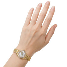 Afbeelding in Gallery-weergave laden, dame Rolex presidentieel horloge Dweil rand voorzitter geel goud P1
